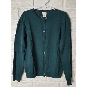 Girls size Medium 8-9 cardigan sweater CREWCUTS Green Lightweight J Crew NWT